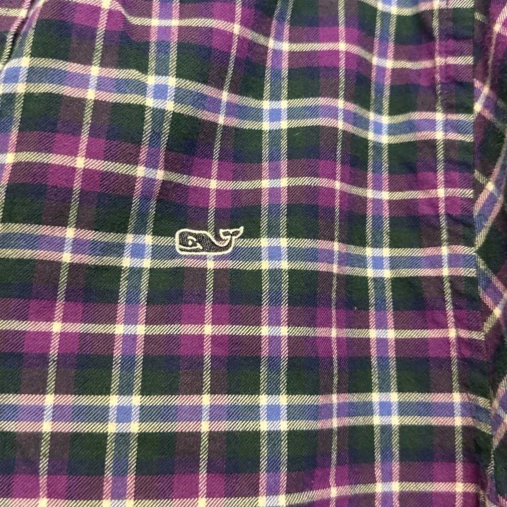 NWT VINEYARD VINES Whale Shirt Long Sleeve Button Down Men's Size XS Purple/Blue